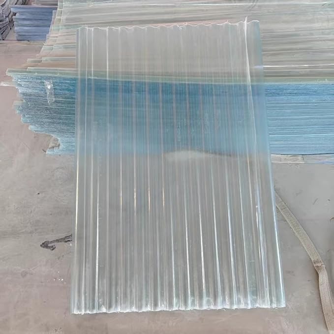 4 PCS Clear Polycarbonate Roofing Sheet Splicable Corrugated Greenhouse Panels Plastic UV Resistant Roofing Canopy Cover Easy Cut Covering Panel (Clear 4PCS 2.95x3.92ft)