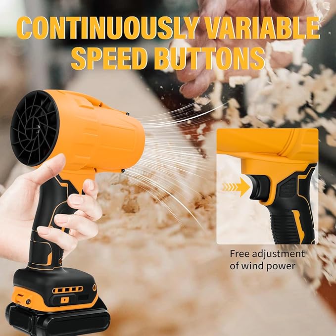 Cordless Leaf Blower for Dewalt 20v Battery Brushless Dust Blower30000 RPM Mini Dry Blowers Fan Handheld Electric Dust Blowers for Home Cleaning Car Outdoor(Tool Only)