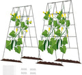 DOEWORKS Cucumber Trellis 39 High Foldable A Frame Garden Trellis 2 Pack Plant Support for Climbing Cucumber Beans Tomatoes Flowers Green