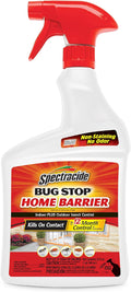 Spectracide Bug Stop Home Barrier 32 oz - 6 Count Ready-To-Use Indoor Plus Outdoor Insect Control Brown