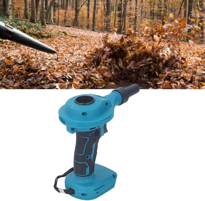 Leaf Blower Cordless 8 Level Wind Power Multi Purpose Rechargeable Small Blower Handheld Blowers with 2 Nozzles for Interface BL1830B-2 BL1850-2