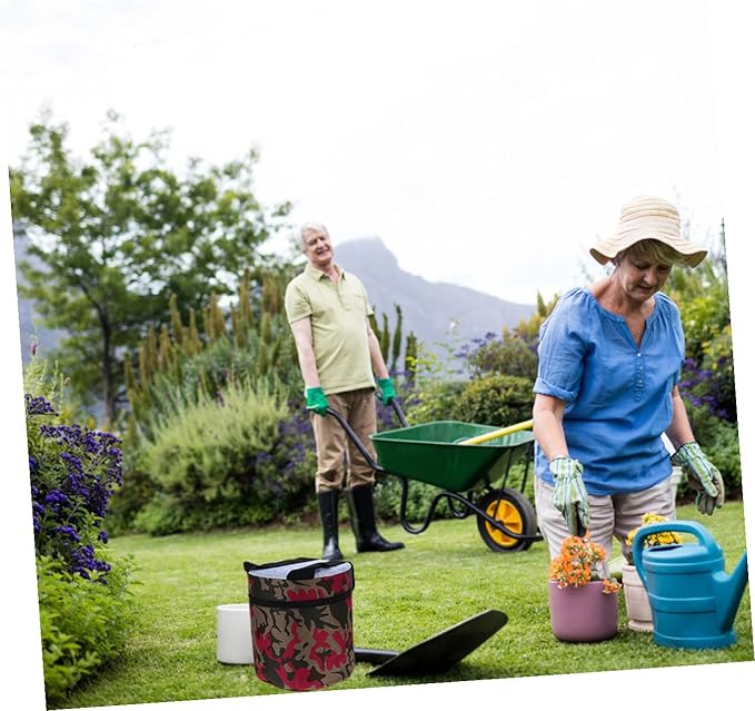 Portable Foam Garden Stool with 25cm Height and Storage Pocket Lightweight Outdoor Weeding and Gardening Work Seat for Seniors Camping and Field Work Use Random Style