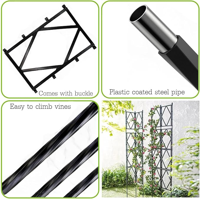 Garden Trellis 60cm/23.5in Width Plant Stands Fence Trellis Weatherproof for Climbing Outdoor Plants Flowers Roses Vegetables (Size : 60x220cm/23.5x86.5in)