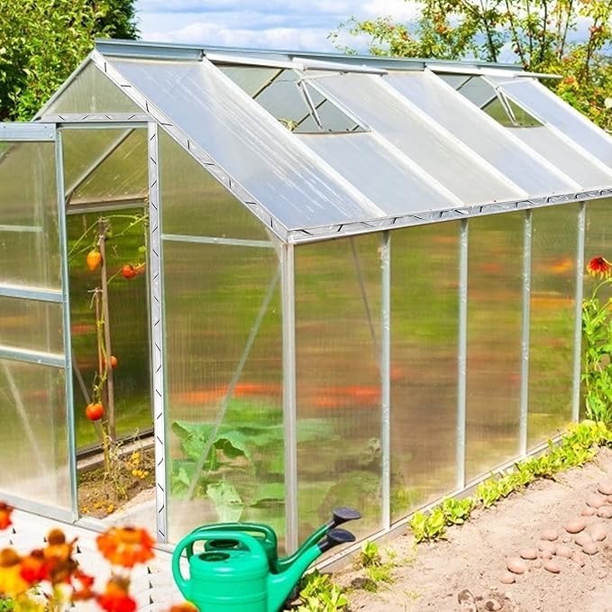 Greenhouse Spring Wire &amp Lock Channel - 10 Sets 6.6 ft PVC Coated Spring Wire &amp Aluminum Alloy U-Channel Bundle with Nylon Gloves for Fast Fix Poly Film Shade Cloth