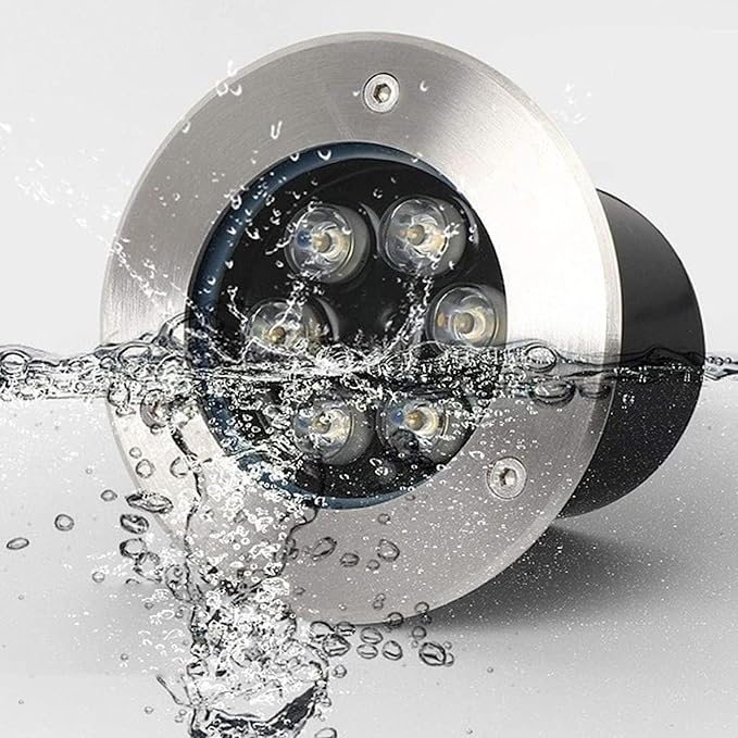 Outdoor Led Landscape Lamp - Led Buried Lights Ip67 Waterproof Recessed Led Spotlight Round Recessed Lawn Light Led Ground Floodlights for Garden Patio Driveway Step-