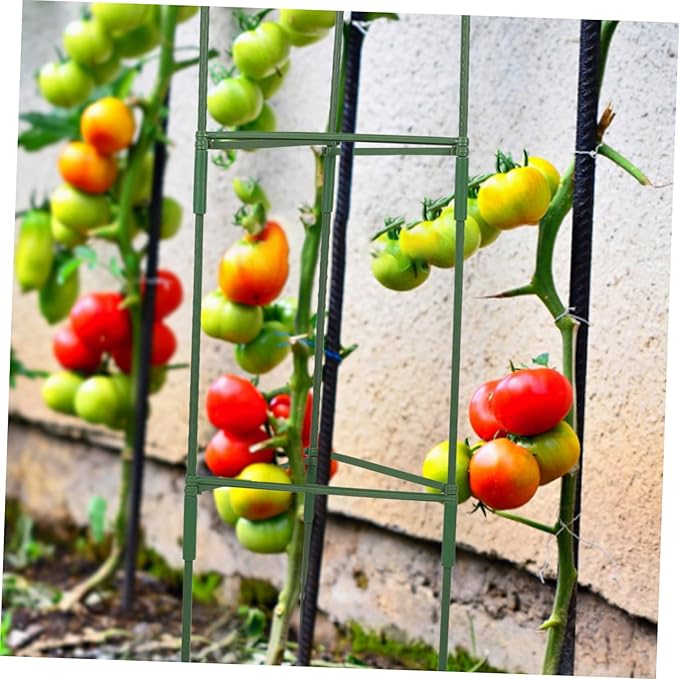 BESPORTBLE 3Sets Plant Trellis for Climbing Plants Durable Support Rack for Tomatoes Flowers and Vegetables for Patio Lawn and Garden Use Includes Connectors and Clips