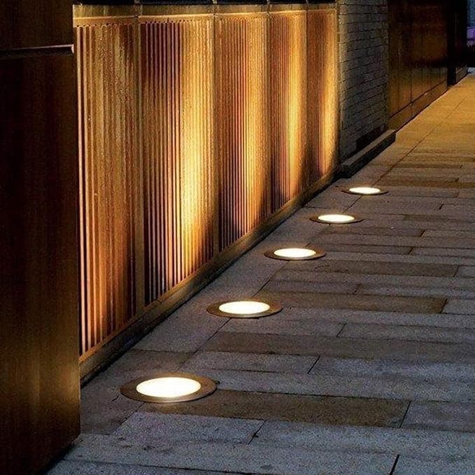 Buried Garden Light - Outdoor Recessed Spotlight IP67 Waterproof Floor Light Spotlight AC 85-265V Outdoor Lawn And Courtyard Buried Lights For Hotels Villas Driveways Landscape Lights(Warm White
