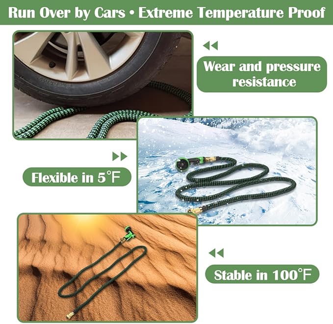5 Gallon Nursery Pots (20-Pack) + 50ft Garden Hose with Spray Nozzle 2P + 3-in-1 Soil Tester 2P for Moisture/Light/pH | All-in-One Gardening Kit for Indoor/Outdoor Plants