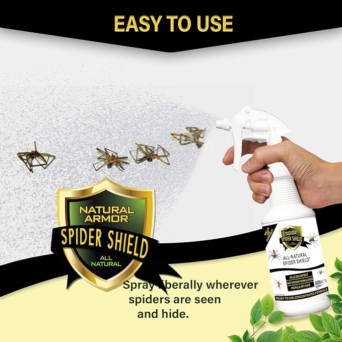 Spider Killer &amp Repellent Spray - Powerful Peppermint Formulation Kills &amp Repels All Types of Spiders and Works Better Than Ultrasonic Gimmicks - 128 fl oz Gallon Ready to Use