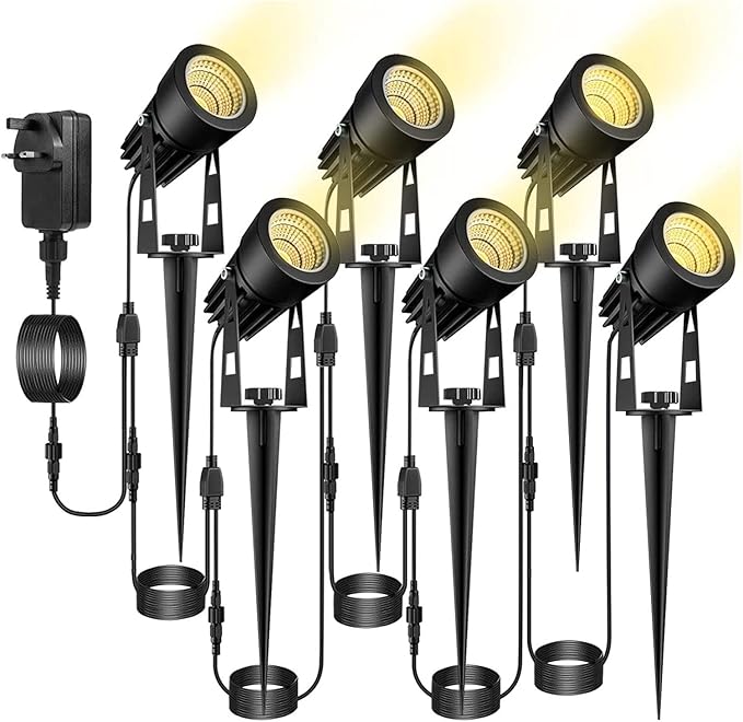 Garden Light Spotlight Power Supply 21m Outdoor Light IP65 Peak Lighting Upward 12V Warm for The Path Fenced Terrace (6n1 can be Linked to 10 Points)
