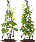 2 Pack Garden Trellis for Climbing Plants Outdoors 70inch Tower Obelisk Trellis for Potted Climbing Plants Plant Support for Potted Flowers Roses Tomatoes Cucumbers &amp Vegetables