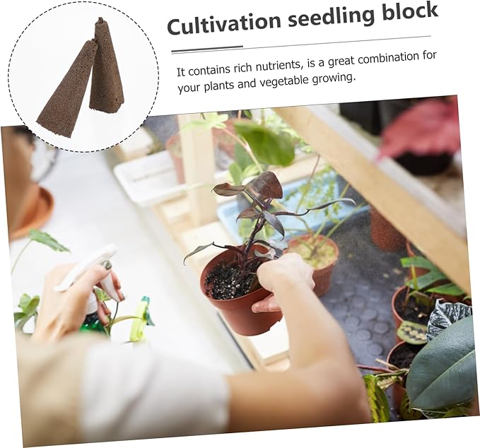 Cultivation Nutrient Soil Block 50pcs Gardening Supplies Compressed Peat Blocks Easy Transplanting