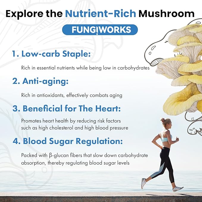 Organic Edible 4lbs Golden Oyster Mushroom Growing Kit Made in USA Double-Side Mushroom Grow Kit Indoor Harvest Gourmet Mushrooms in 10 Days Top Gardening Gift Holiday Gift