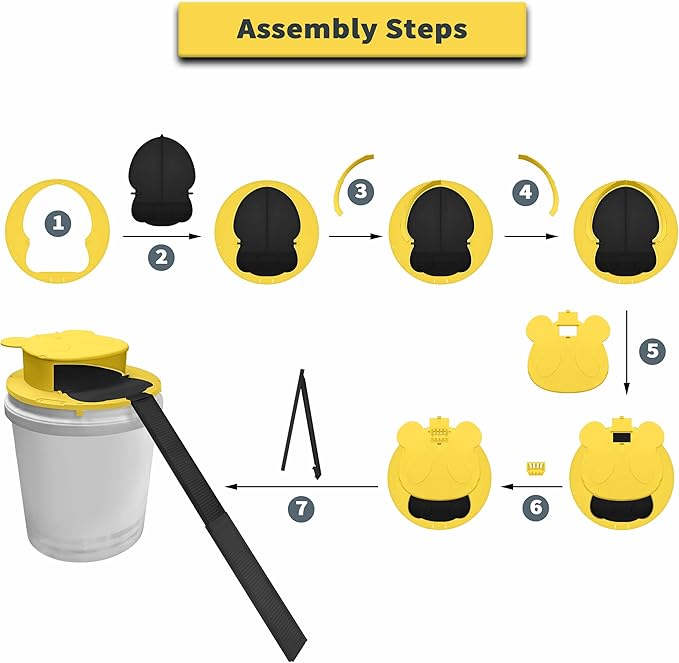 3 Packs Mouse Trap BucketAutomatic Reset Flip Mouse Traps Humane Rat Traps Indoor &ampOutdoor Use5 Gallon Bucket CompatibleReusable Mice Catching Tool