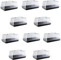 10x20 Humidity Dome with Plant Propagation Trays – 10 Pack - Clone Tray with Humidity Dome for Gardening Seedling Microgreens Germination Cloning Soil and Hydroponic Horticulture