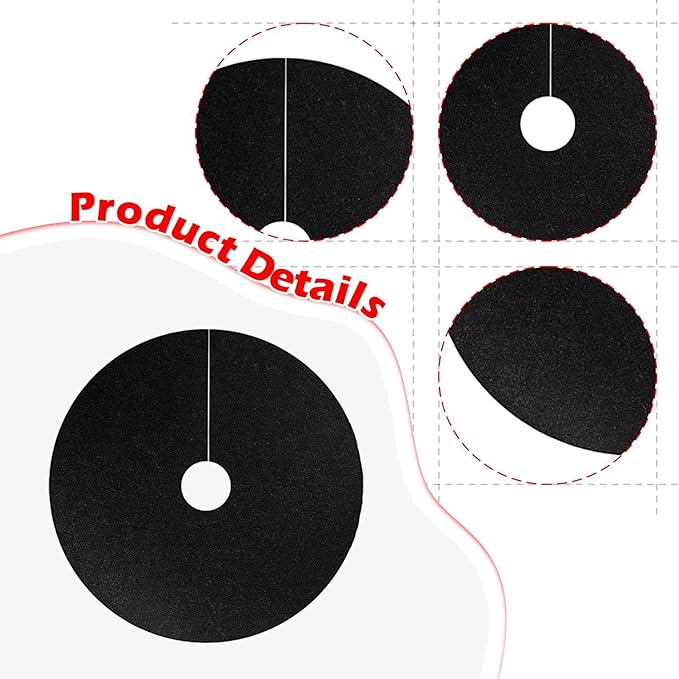 10 Pieces Tree Mulch Rings Non Woven with 2.76 Hole Weed Barrier Fabric Fruit Tree Protector Black