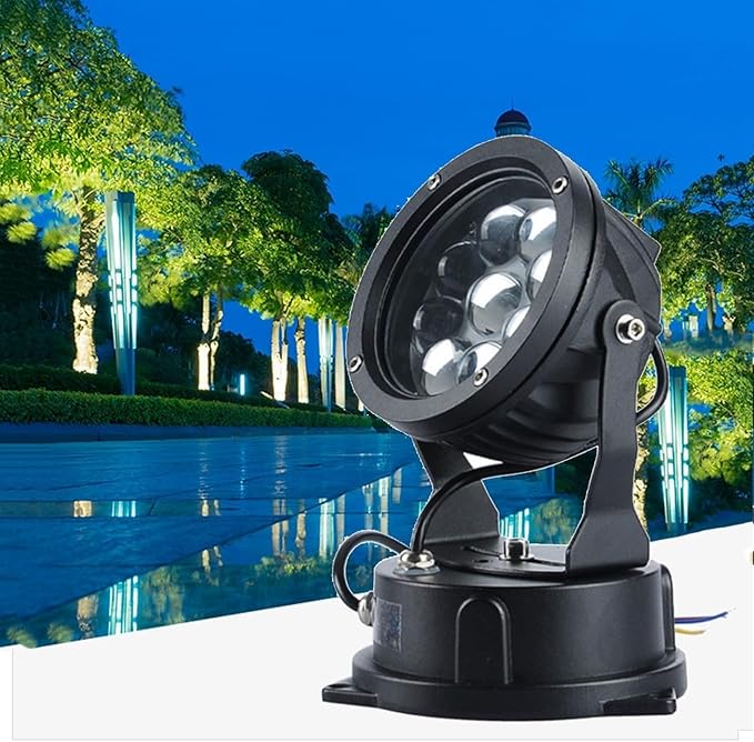 Led Beam Light Outdoor Waterproof Long-Range Spotlight AC85-265V Rotation Led Light Projection Light(Yellow54W(AC 85-265V))
