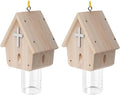 Carpenter Bee Trap for Outside - Church Style Nature Hanging Wood Carpenter Bee Traps Outdoor - Insect Traps with Removable Vault(2 Pack)