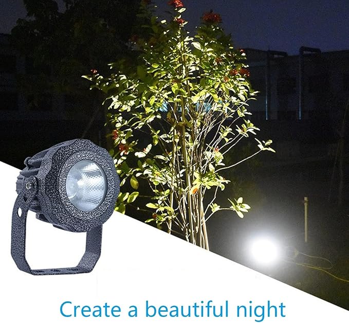 Led Spotlights - AC220V Outdoor LED Garden Light IP65 Waterproof Exterior Wall Lighting Engineering Lights Landscape Lighting for House Lawn Courtyard Park Tree Light(Blue10W(ac220v))
