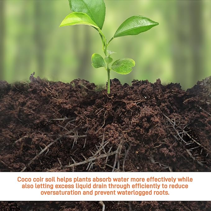 9-Pack Premium Organic Coco Coir Bricks for Plants - Low EC &amp pH Balance - 100% Natural Peat Moss Mix with Coconut Husk Fiber - Perfect for Gardening Potting Soil Substrate - 12.6 lbs