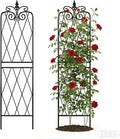 2 Pack 71 H x15 W TrellisBlack Garden Trellis for Climbing Plants Outdoor Metal Frame Sturdy Trellis for Rose