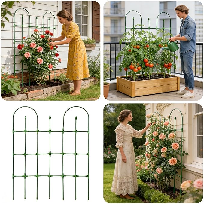 Garden Trellis for Climbing Plants - 35.43x47.24 inches Adjustable Grid - Plant Trellis Outdoor | for Rose Vine Cucumber Vegetable Flower Tomato Grape Bean Fruit Backyard
