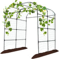 Garden Arch Trellis for Climbing Plants Outdoor Cucumber Trellis for Raised Bed Grape Vine Tomato Bean Tall Vegetable U Frame Plant Support Black