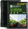 Garden Weed Barrier Landscape Fabric4FTx100FT Weed Block Fabric Heavy Duty 3.2OZWoven Mulch for Landscaping Ground Cover Weed Control Fabric Black Garden Bed Liner