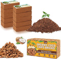 Legigo Pack of 10 Organic Coco Coir Bricks &amp 1.1 LB Coco Chips for Plants- Natural Compressed Coco Coir Brick Coconut Fiber Substrate for Planting &amp Gardening