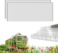 3 PCS 4' x 2' x 0.24'' Polycarbonate Greenhouse Panels Double Layer Polycarbonate Panels Outdoor Waterproof UV Protected Impact Resistance Clear Sheets for Garden and Greenhouse