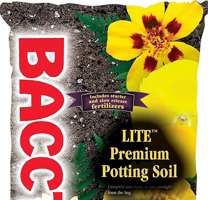 Michigan Peat 1440 Baccto Lite Premium Potting Soil for Gardening Seed Starting Propagation and More 40 Quart Bag (3 Pack)