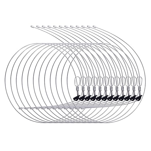 12Pcs Trap Wire (60in Long 7x7 3/32 Cable) Fits for Outdoor Survival and Hunting Adventures Easy to Carry