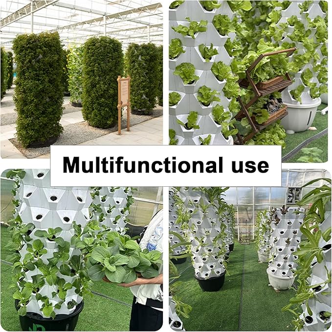 Aeroponic Tower Garden System Vertical Hydroponic Garden Tower Automatic Water Circulation Hydroponics Growing System Kit for Herbs Fruits and Vegetable(180cm/71in)