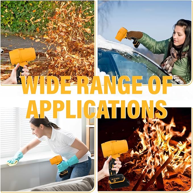Cordless Leaf Blower for Dewalt 20v Battery Brushless Dust Blower30000 RPM Mini Dry Blowers Fan Handheld Electric Dust Blowers for Home Cleaning Car Outdoor(Tool Only)