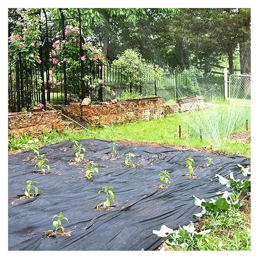Driveway Fabric Weed Barrier Fabric Weed Control Film Garden Barrier Fabric for Flower Bed(1.2x60m/4x200ft)