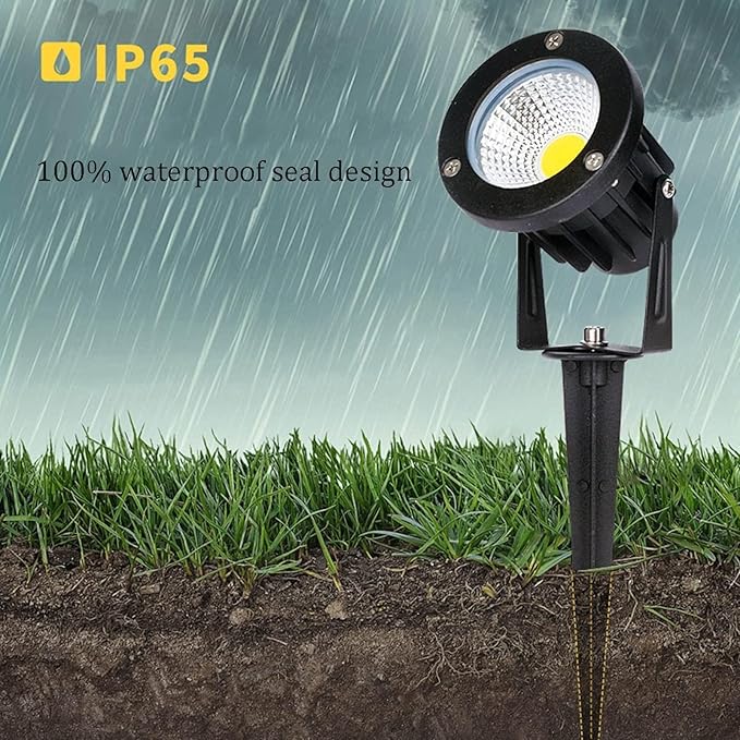 Outdoor LED Beam Spotlight Lawn Projector Round Tree LightRecessed Spotlights for Hotel Indoor Courtyard Garden Park Flag Lighting(B White10W-AC24V)