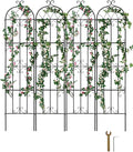 VEVOR Garden Trellis for Climbing Plants 87 x 20 in 4 Packs Rustproof Metal Garden Flower Rose Trellis Outdoor Climbing Clematis Trellis Cucumbers Support for Courtyards Lawns