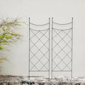 45.3 H x 15 W Metal Garden Trellis for Climbing Plants Black Iron Trellis for Vines Plant Rose Vegetable SupportLarge Decorative Outdoor Trellis2 Pack