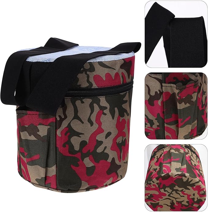 VICASKY Portable Farming Stool with Pocket 25cm High Foam Workseat for Outdoor Gardening Camping Fishing and Travel Lightweight Wearable Seat for Adults Random Style