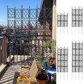 LTSRLL Decorative Fence - 1.5m/4.9ft 1.9m/6.2ft 2.30m/7.5ft 2.7m/8.8ft Tall Garden Trellis - Vegetables/Flower Pot Stake for Climbing Plants Support(Black85cmx270cm)