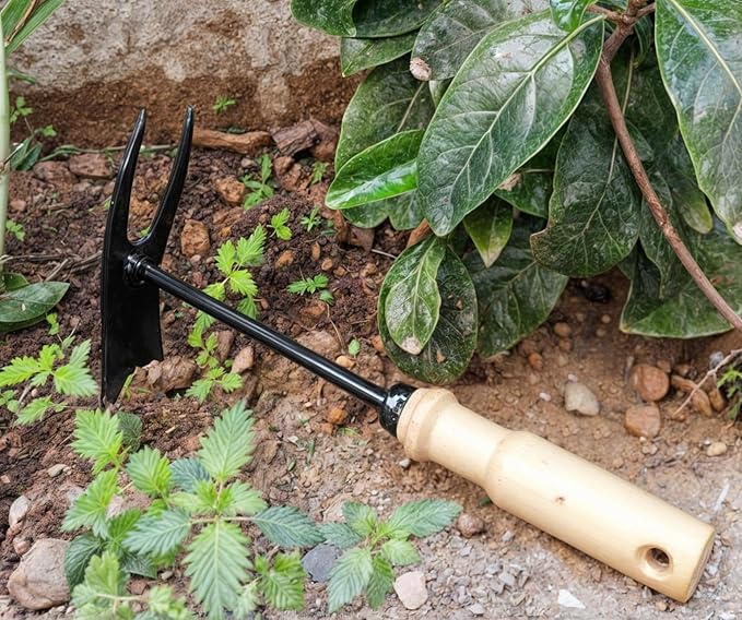 Handcrafted Garden Tools Set – Durable 8mm Axon Iron Spade Anchor &amp Harrow with 7 Gears Includes Adjustable Garden Shears Lightweight &amp Sturdy Tools for Gardening &amp Landscaping 4 Piece