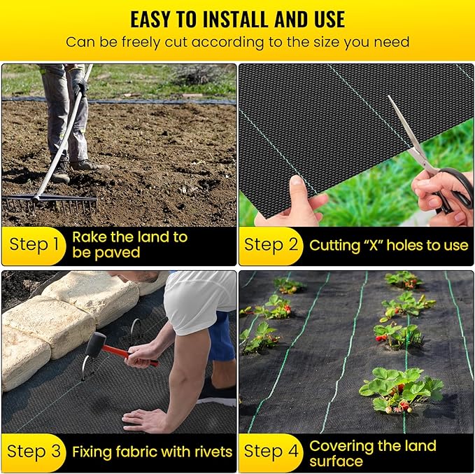 Driveway Fabric 6x300 ft Commercial Weed Barrier Heavy Duty 3.5oz French Drain Fabric for Erosion Control Landscape Projects