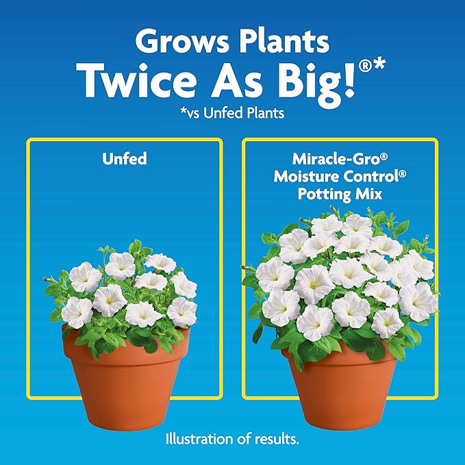 Miracle-Gro Moisture Control Potting Mix For Container Plants Protects against Over- and Under-Watering 6 qt.