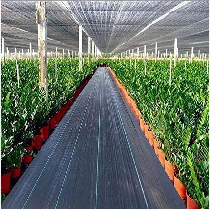 Weed Barrier for Planter Bottoms Wide Landscape Weed Blocker Fabric Ground Cover Mat for Raised Beds Flower Bed and Lawn Planting(0.6mx120m/2ftx394ft)