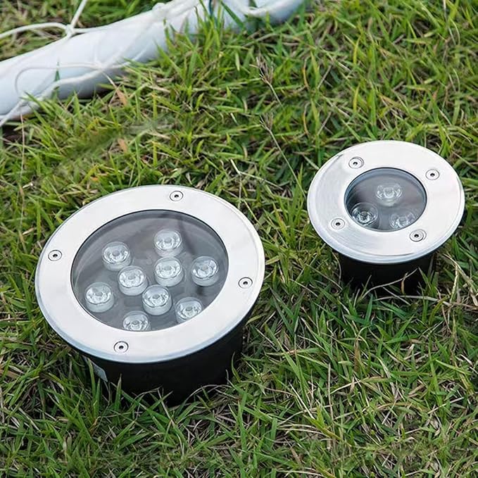 Outdoor Ground Light Low Voltage Round Landscape Lamp IP65 Waterproof LED Underground Light for Driveway Garden Pathway Patio