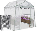 8.5 x 7 x 7 FT Walk-in Greenhouse Portable Pop-up Greenhouse for Indoor Outdoor Plant Garden Green House with Zippered Doors Screen Windows Heavy Duty Frame and Durable PE Cover