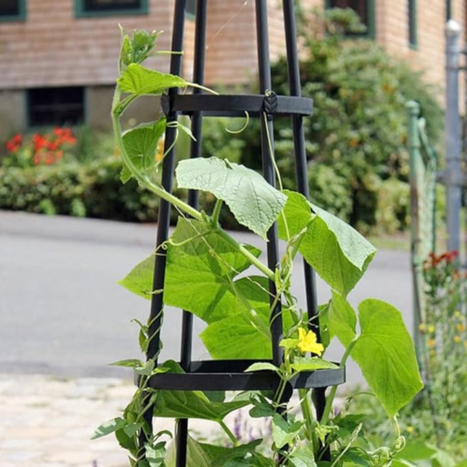 Achla Designs OBL-01 61-in Wrought Iron Garden Obelisk Trellis H Graphite