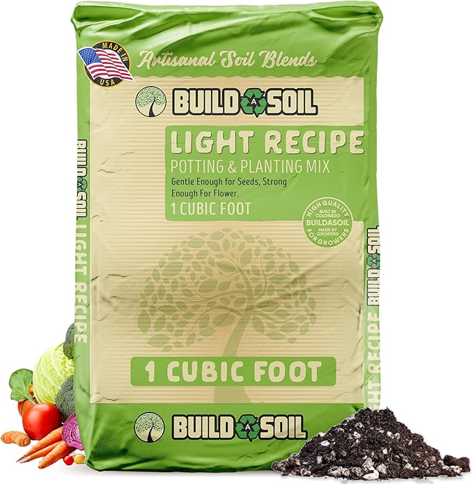 BuildASoil Light Garden Soil for Indoor &amp Outdoor Plants (1 Cubic Foot)