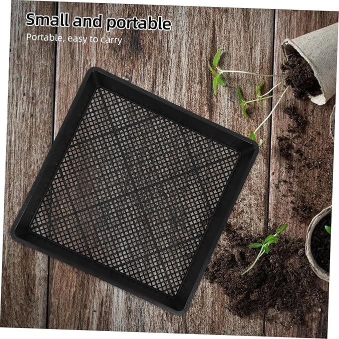 4pcs Tray Soilless Germination Trays Optimal Drainage for Indoor Gardening for Microgreens Vegetables and Flowers Mesh Design for Easy Harvesting