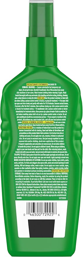 OFF! Deep Woods Insect Repellent VII Long Lasting Protection from Mosquitoes Ticks Biting Flies Gnats &amp Chiggers 9 FL OZ Pump Spray Bottle (Pack of 6)